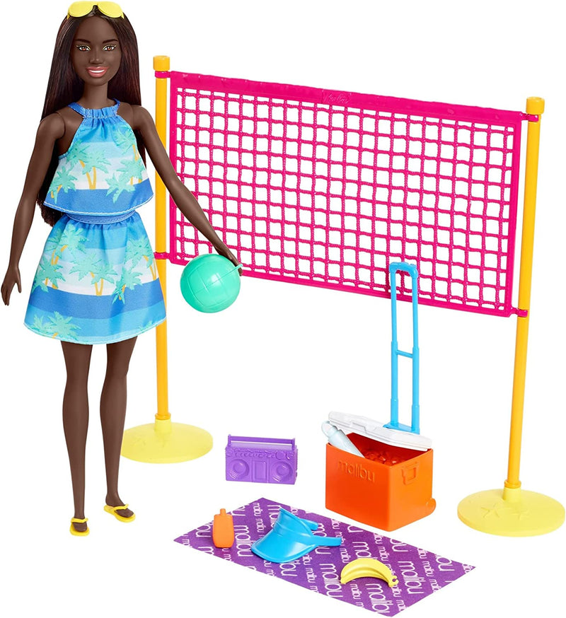 Barbie GYG18 Beach Volleyball Playset, Multicolor, 25.4 cm*3.7 cm*25.4 cm