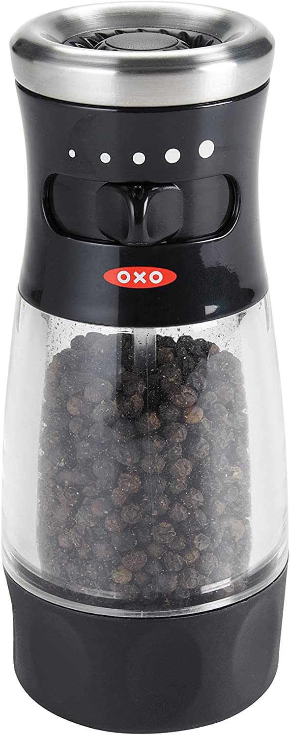 OXO Soft Works Pepper Grinder, Acrylic, Black