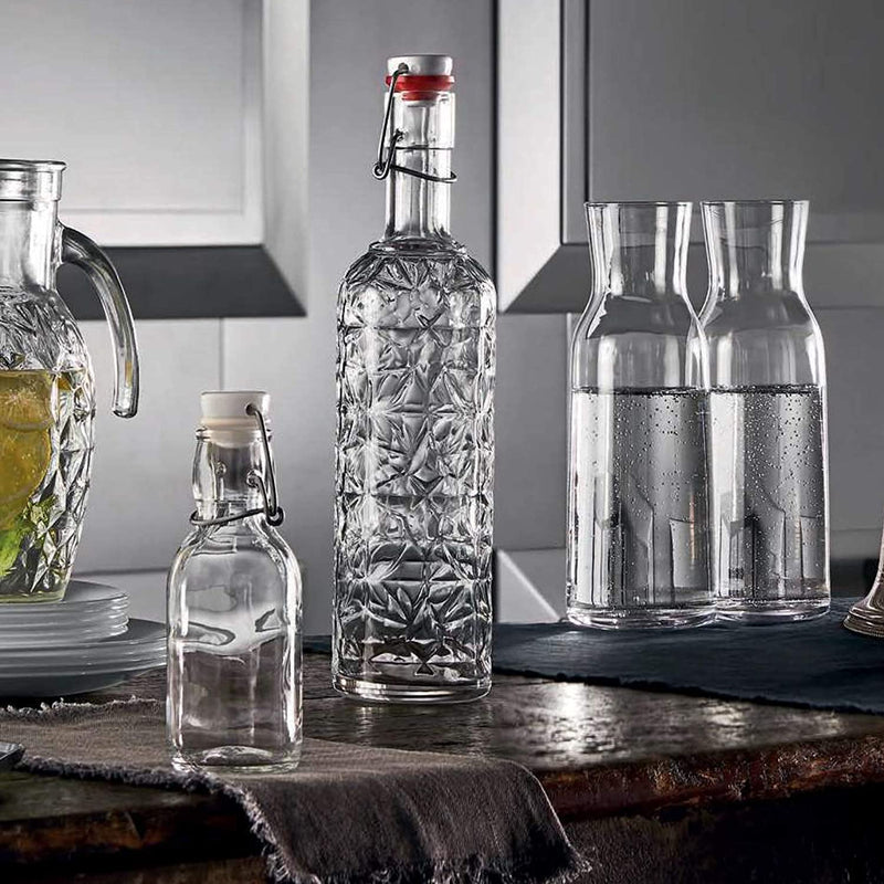 Bormioli Rocco Orient Glass Bottle, 1 L, Transparent