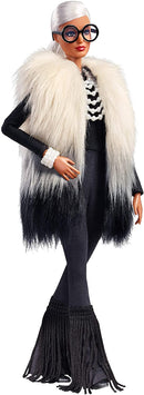 Barbie Styled By 3 Barbie Collector Styled by Iris Apfel Doll, with Multi-Hued Vest and Accessories, Multicoloured