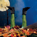 Fun Express Upside Down Witch Legs Yard Stake - Halloween Yard Decor