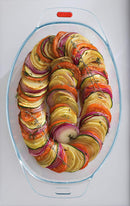 Pyrex Irresistible Glass Oval Roaster Pie Serving Dish High Heat Resistance - L32 x W19 x H6cm, 1.8L