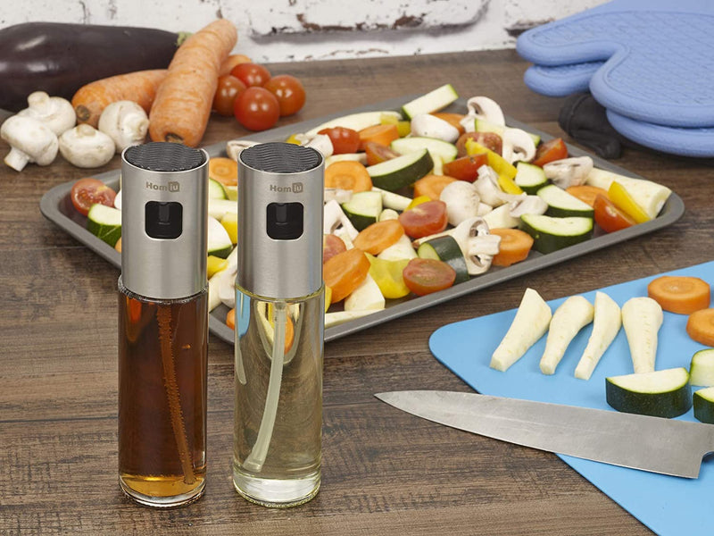 Homiu Oil/Vinegar Trigger Dispenser Stainless Steel Sprayer Bottle