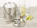 Homiu Ice Bucket with lid and Tongs Stainless Steel Double Wall 1.5 Or 2 Litre Container Cube Thick Pail with Tweezers