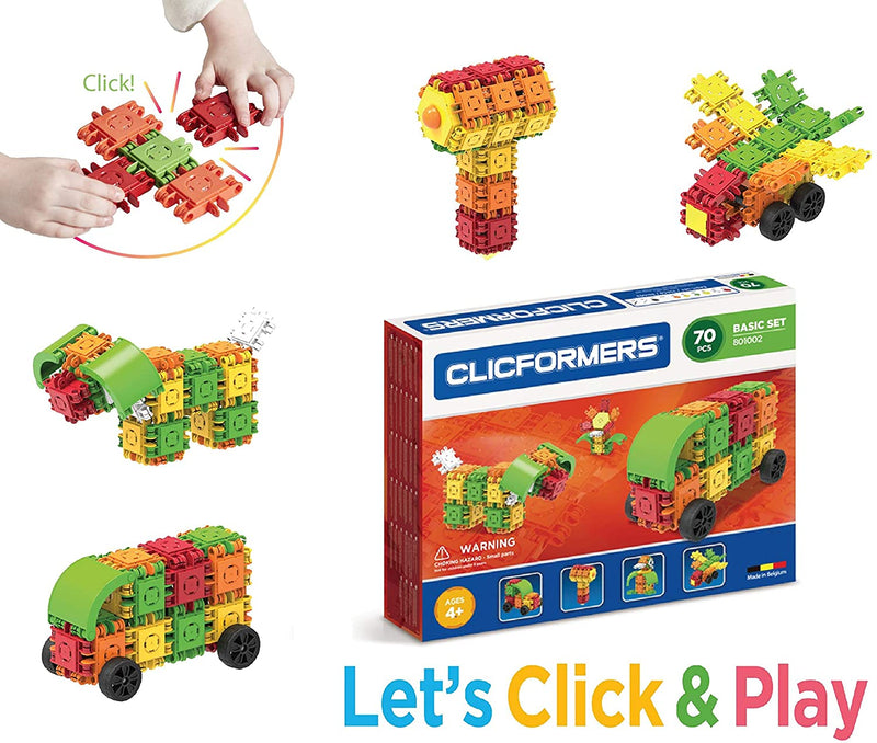 Clicfomers construction toys, building blocks basic set 70 pieces
