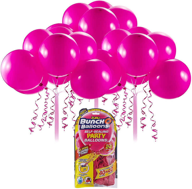 Bunch O Balloons Self-Sealing Latex Party Balloons (24 x Pink 11in Balloons) by ZURU