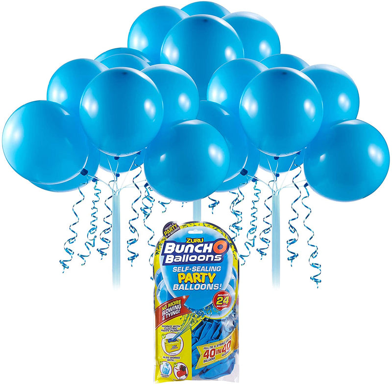 ZURU Bunch O Balloons Self-Sealing Latex Party Balloons (24 x Blue 11in Balloons)