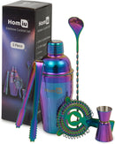 Homiu Cocktail Set Rainbow 5 Piece Includes Iridescent Stainless Steel