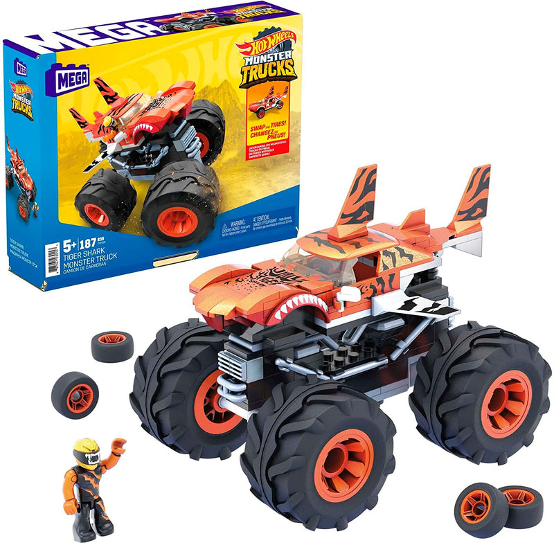 Hot Wheels Tiger Shark Monster Truck and Driver Mega