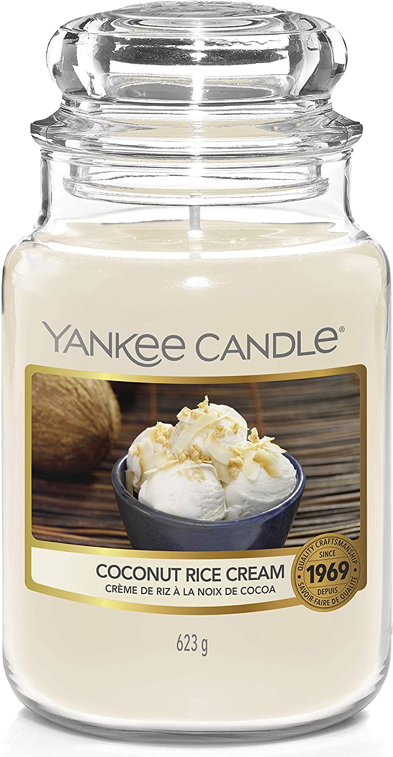 Yankee Candle Scented Candle Coconut Rice Large Jar Candle Home Light Scents NEW