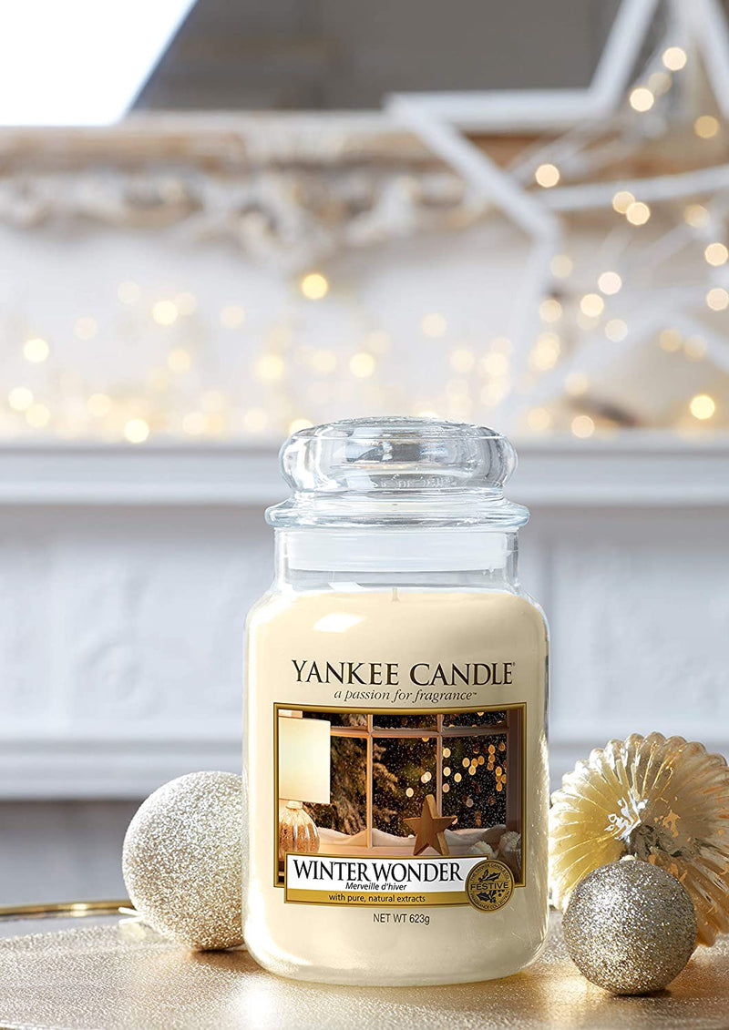 Yankee Candle Large Jar Scented Candle, Winter Wonder, Burns up to 150 Hours, Wax and Glass Jar