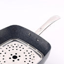 4 in 1 Non Stick Pot, Deep Multi-Use Pan with Fry Basket, Steamer Insert, Tempered Glass Lid