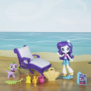 MY LITTLE PONY Equestrian girls Rarity Relaxing Beach Lounge Set includes beach-themed accessories
