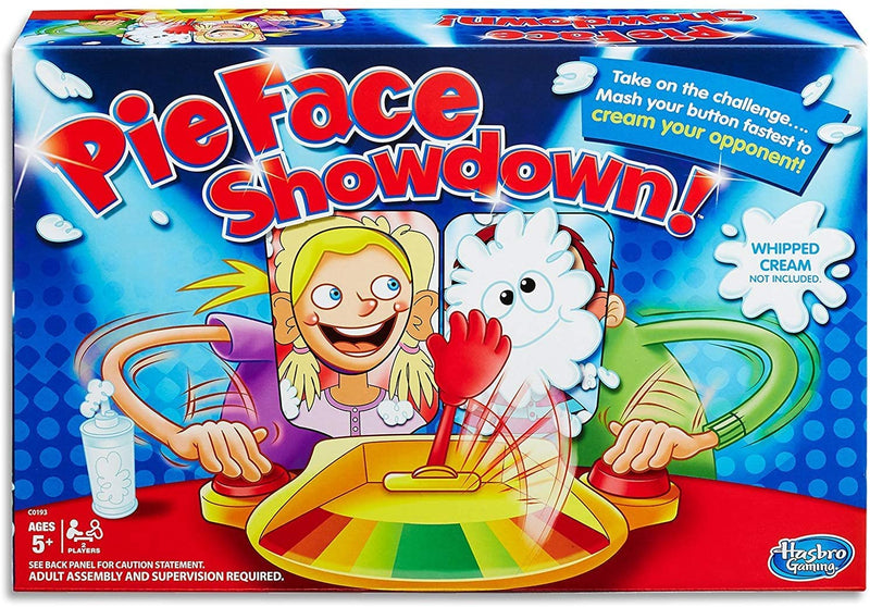 Hasbro Pie Face Showdown Family Fun Game player who doesn't get "pie-faced" Wins.