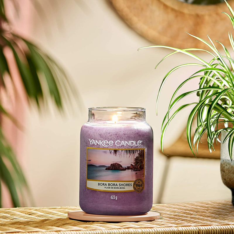 Yankee Candle Scented Bora Bora Shores Large Jar Candle Home Light Scents Lilac