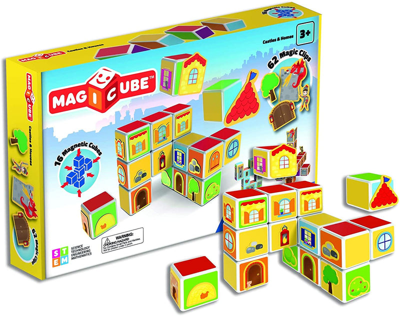 GEOMAG 144" Magicube Castles and Homes Building Set