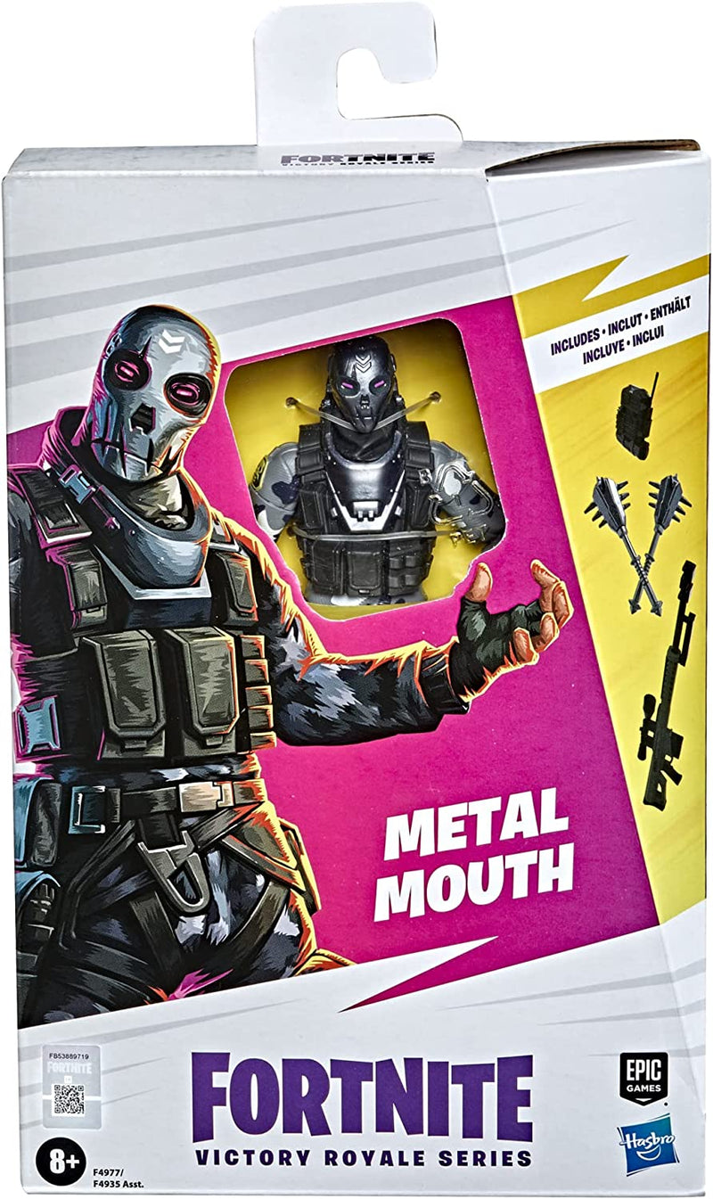Roll over image to zoom in Hasbro Fortnite Victory Royale Series Metal Mouth Collectible Action Figure with Accessories
