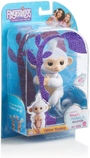 Fingerlings Glitter Monkey - Sugar (White Glitter) - Interactive Baby Pet - By WowWee