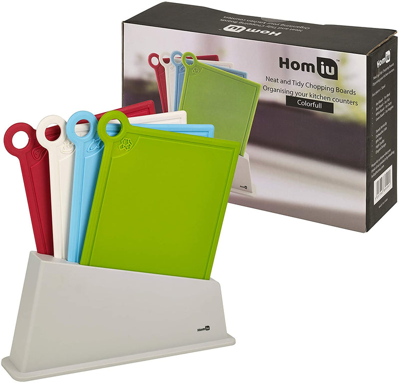 Homiu - Standing 5 Piece set Chopping Boards (Colourful)