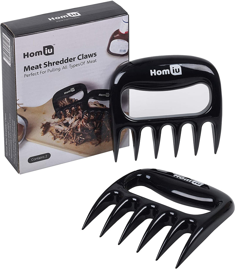 Homiu Bear Meat Claws Pulled Meat Shredder BBQ Handler Shredding (Set of 2 Black)