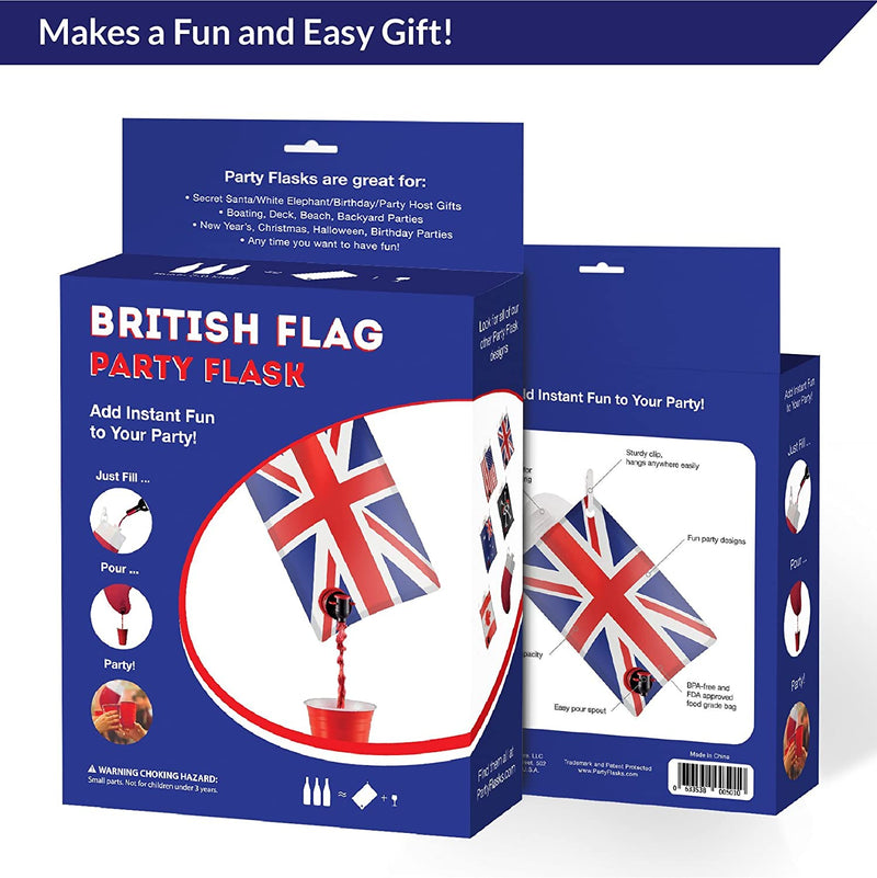 Party Flasks British Flag Flask 2.0L