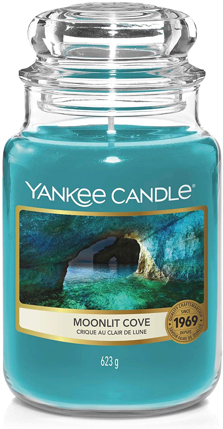 Yankee Candle Scented Candle | Scented Candle | Moonlight Cove Large Jar Candle | Burn Time: Up to 150 Hours