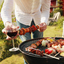 EU-AIRBIN BBQ Grill, 18-inch Portable Charcoal Grill for Outdoor, Charcoal Barbecue Grill with Lid and Chrome-Plated Rack