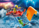 Playmobil City Action 70144 Sea Rescue: Kitesurfer Rescue with Speedboat, For ages 4+