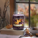Yankee Candle Scented Candle Autumn Glow Large Jar Candle Home Light Scents Red