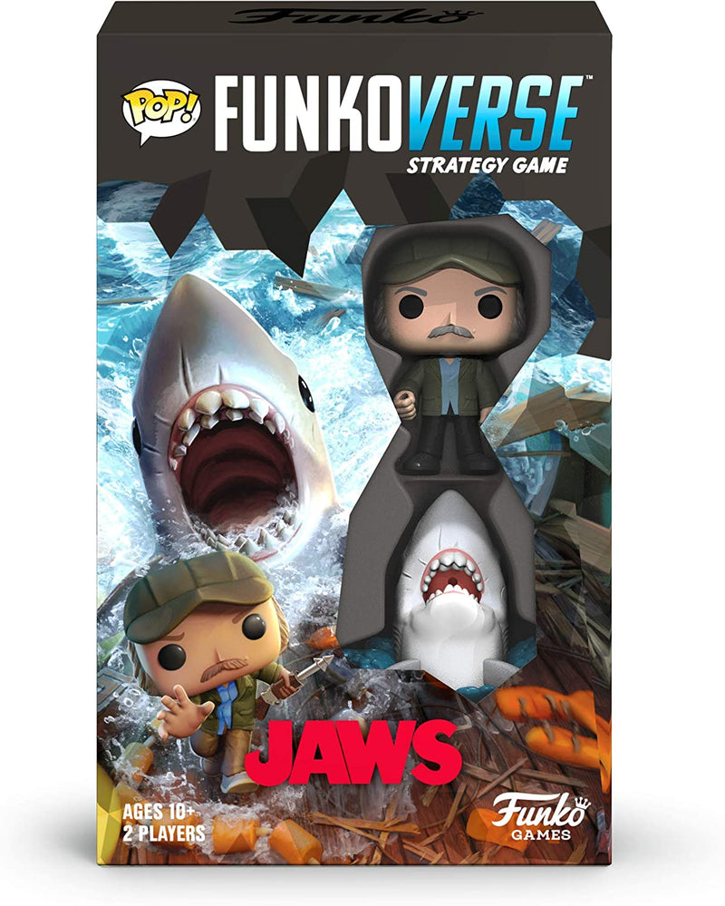Funkoverse: Jaws (2 Pack Exclusive Funko POP! Figures) Light Strategy Board Game For Children And Adults (Ages 10+) Ideal for 2 Players - Funko 46069