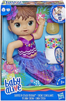 Baby Alive Shimmer ‘n Splash Mermaid Baby Doll (Brown Hair)