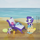 MY LITTLE PONY Equestrian girls Rarity Relaxing Beach Lounge Set includes beach-themed accessories