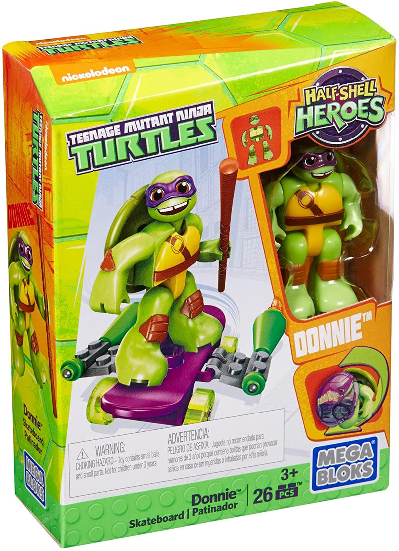 Mega Bloks Toy Figure – Teenage Mutant Ninja Turtles Donnie with Skateboard