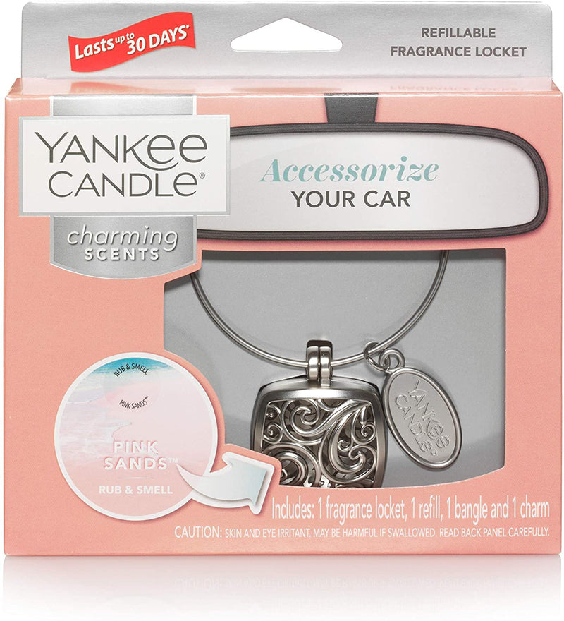 Yankee Candle Charming Scents, Square fragrance-filled locket, Long Lasting Car Fragrance