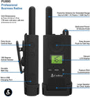 Cobra PU880 Pro Business Radio Walkie Takie (Twin Pack) with 10km Range & up to 16 Hours Battery