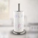 Homiu Kitchen Roll Holder Set Stainless Steel Silver Free Standing Towel Storage