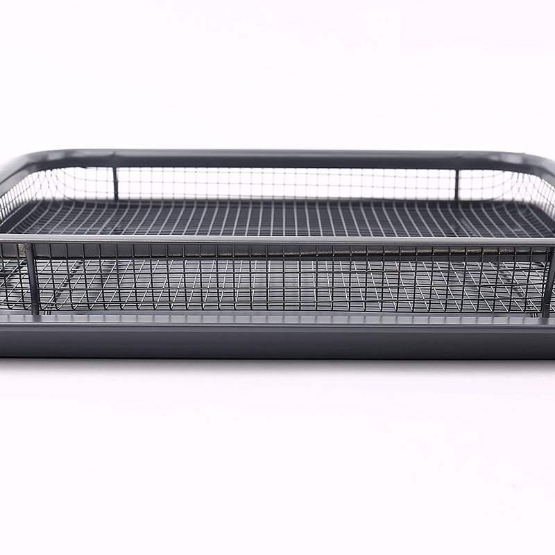 Homiu Rectangle Crisper Tray Set Non-Stick BBQ Oven Mesh Baking Tray Chips Set