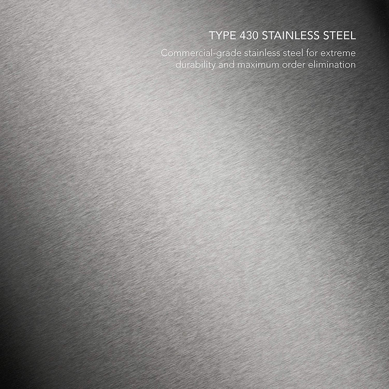 Homiu Rubbish Bin Stainless Steel Motion Sensor Black 50 Litres