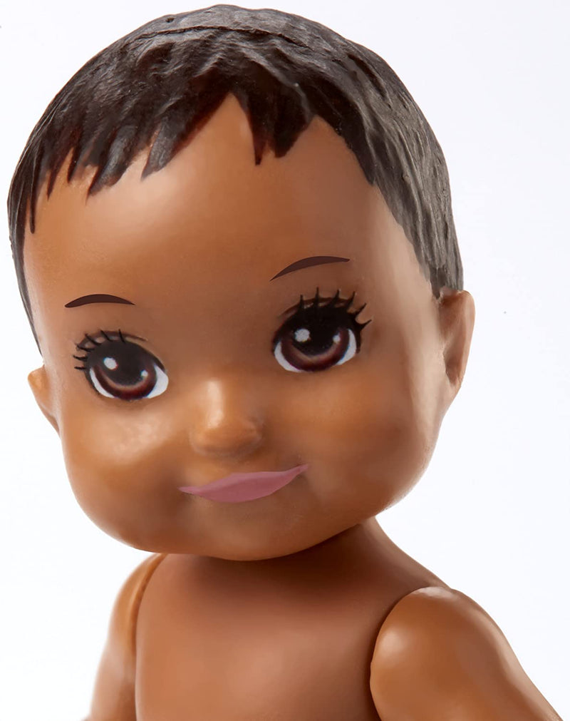 Dark Brown Baby | Barbie | Mattel FHY81 | Babysitter | Doll Family