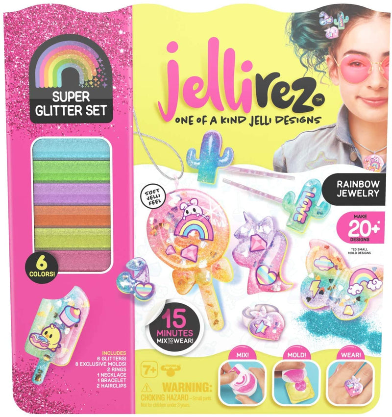Jelli Rez Super Glitter Set, Jewellery-Making, Craft Kit