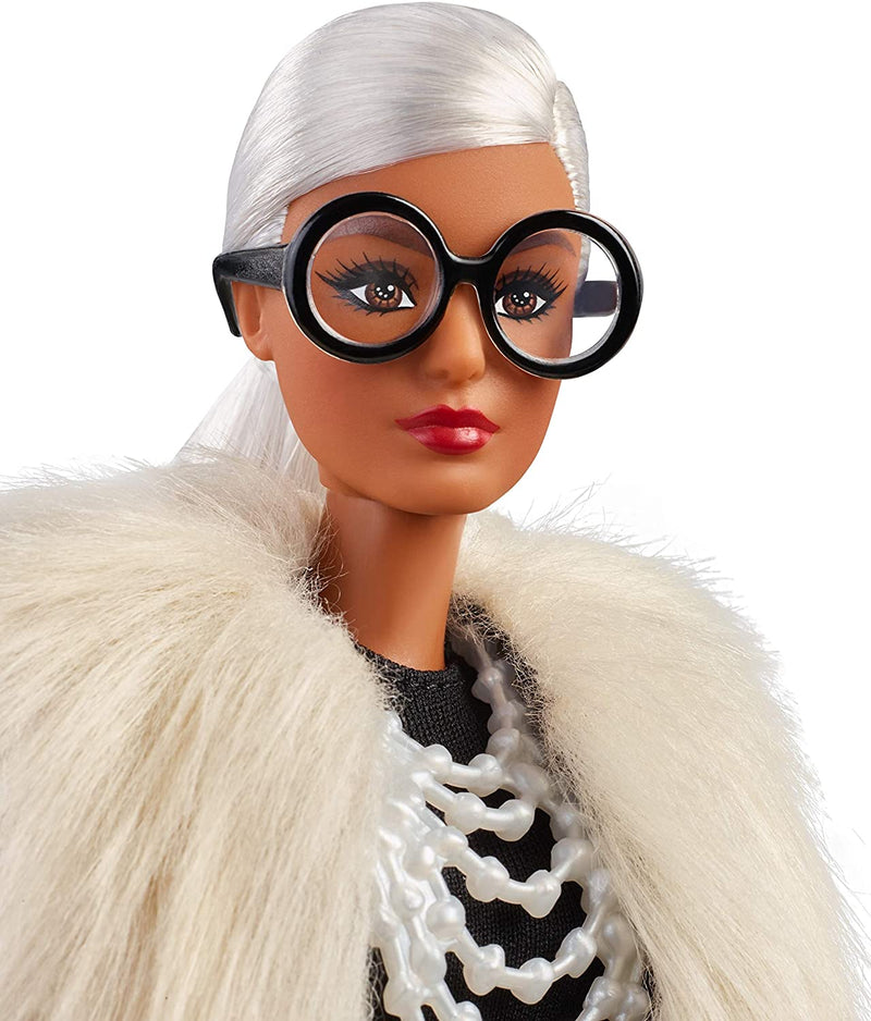 Barbie Styled By 3 Barbie Collector Styled by Iris Apfel Doll, with Multi-Hued Vest and Accessories, Multicoloured