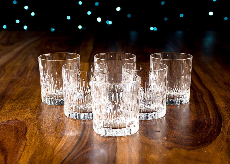 RCR Fire Crystal Gin Water Large Tumblers Glasses, 33 CL, Set of 6