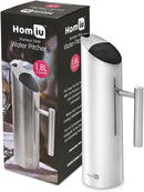 Homiu Pitcher Ice Fruit Guard 1.8L Stainless Steel Water Jug Ice Mirror Dishwash