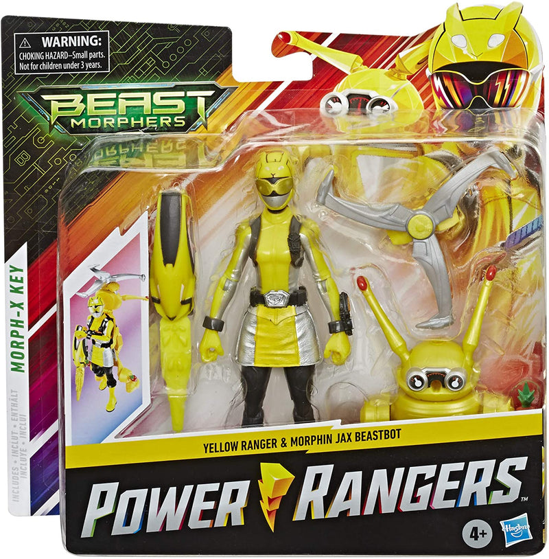 Power Rangers Beast Morphers Yellow Ranger and Morphin Jax Beast Bot