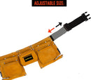 Big Mo's Toys Tool Belt - Kids Brown Faux Suede Pretend Play Belt for Tools with Adjustable Strap