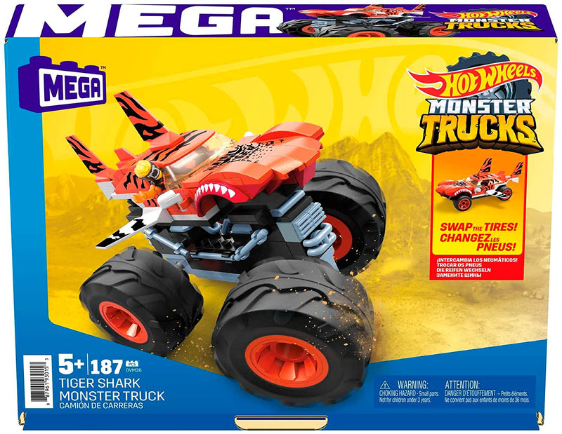 Hot Wheels Tiger Shark Monster Truck and Driver Mega