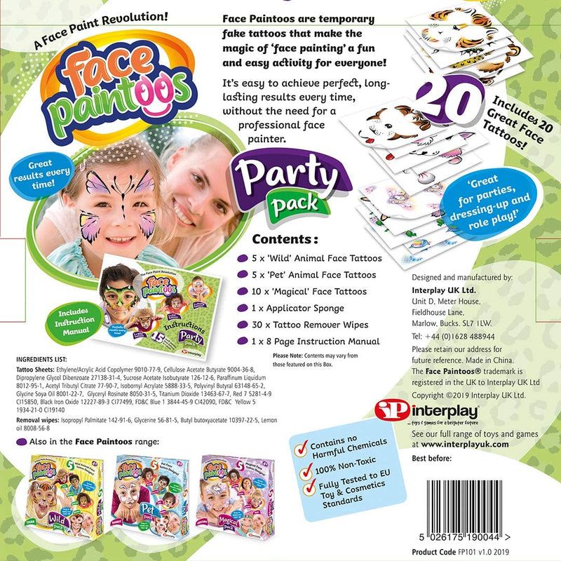 Face Paintoos Party Pack Face Paint