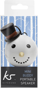 KitSound Snowman Mini Buddy and Portable Rechargeable Wired Speaker 3.5m USB C