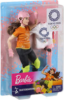 Barbie Doll, Olympic Games skateboarder doll, sport uniforms, Fun play