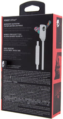 Skullcandy XTFree Bluetooth Wireless Sport Earbuds, sweat resistant, 6 Hour Battery, OnBoard Mic/Remote, White With Swirl wingtip